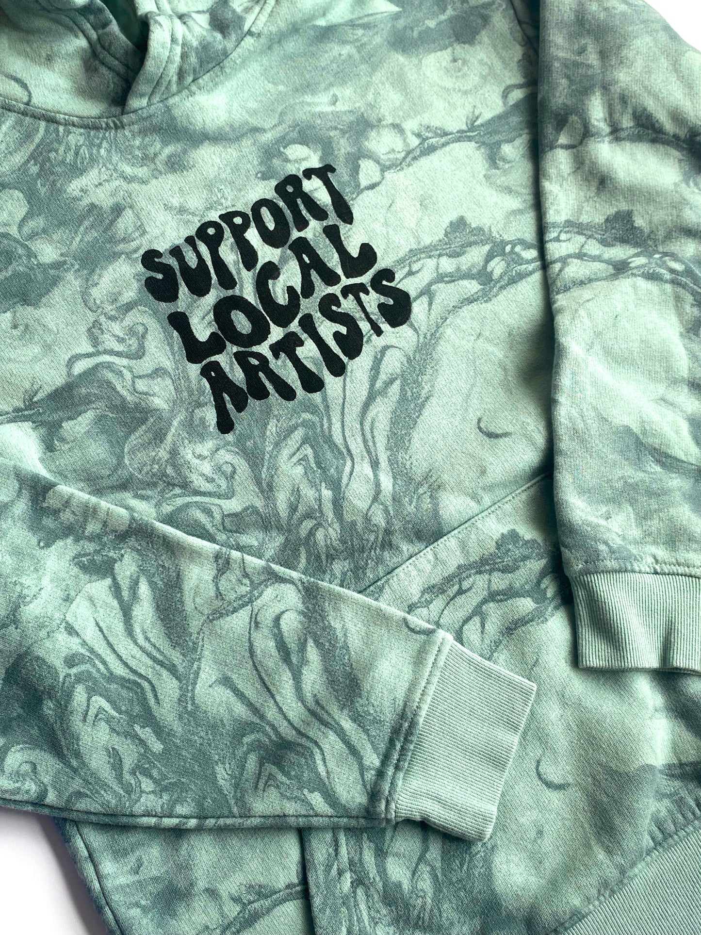 support local artists swirl hoodie