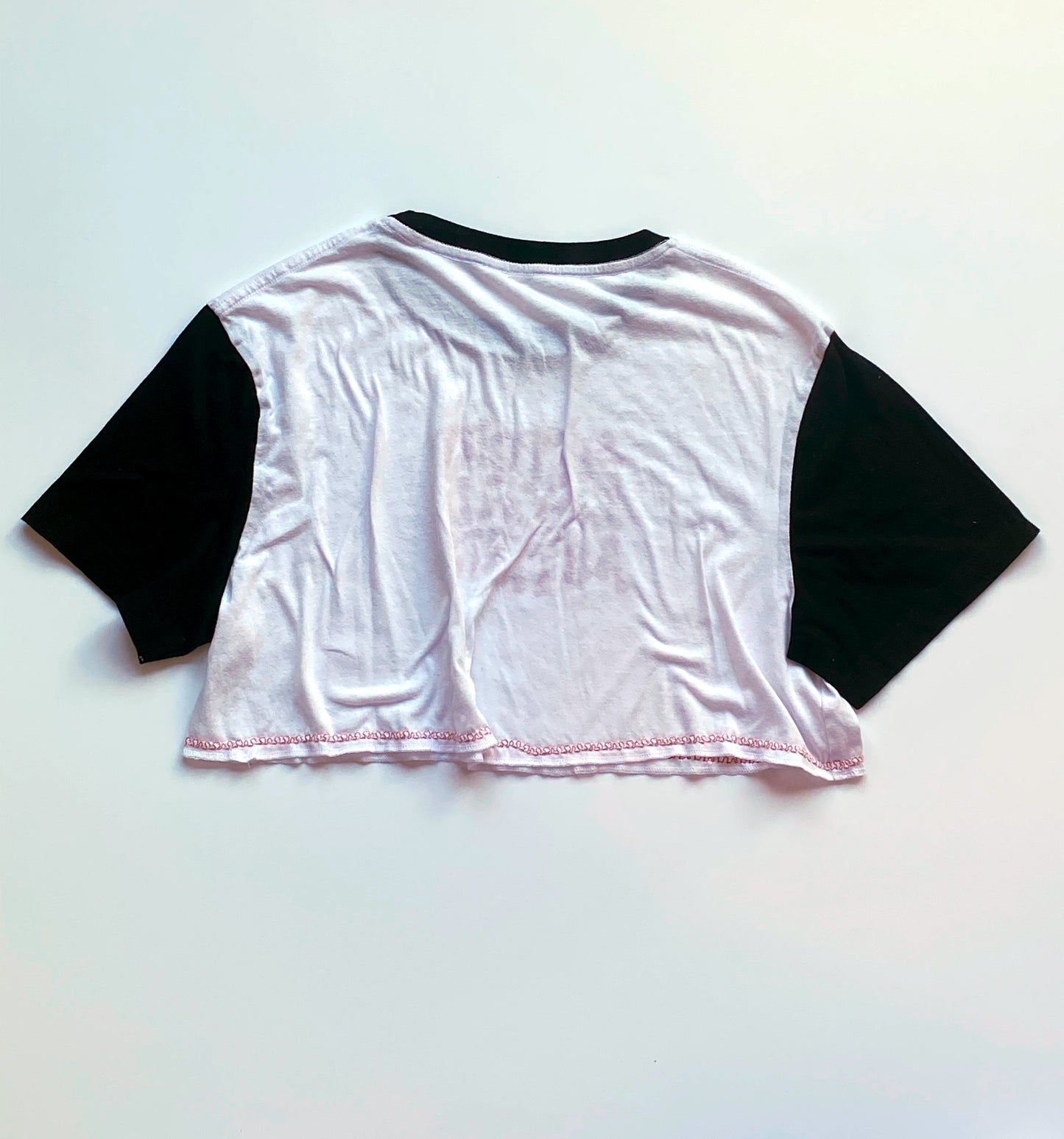 support local artists black and white crop tee