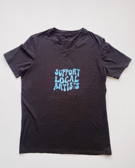 support local artists v neck