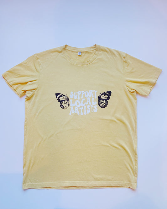 support local artists butterfly tee