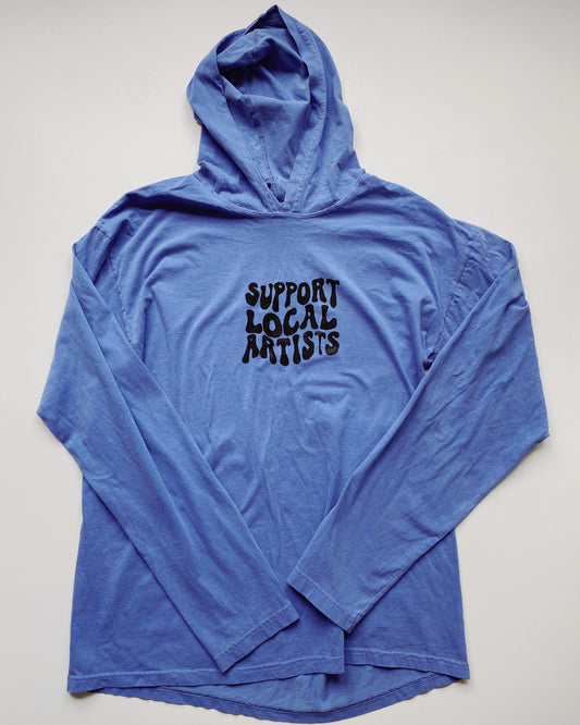 support local artists long sleeve hoodie tee