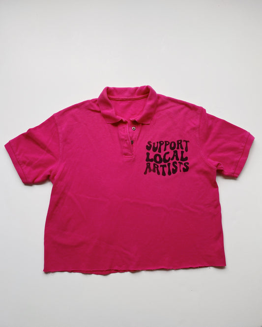 support local artists crop polo