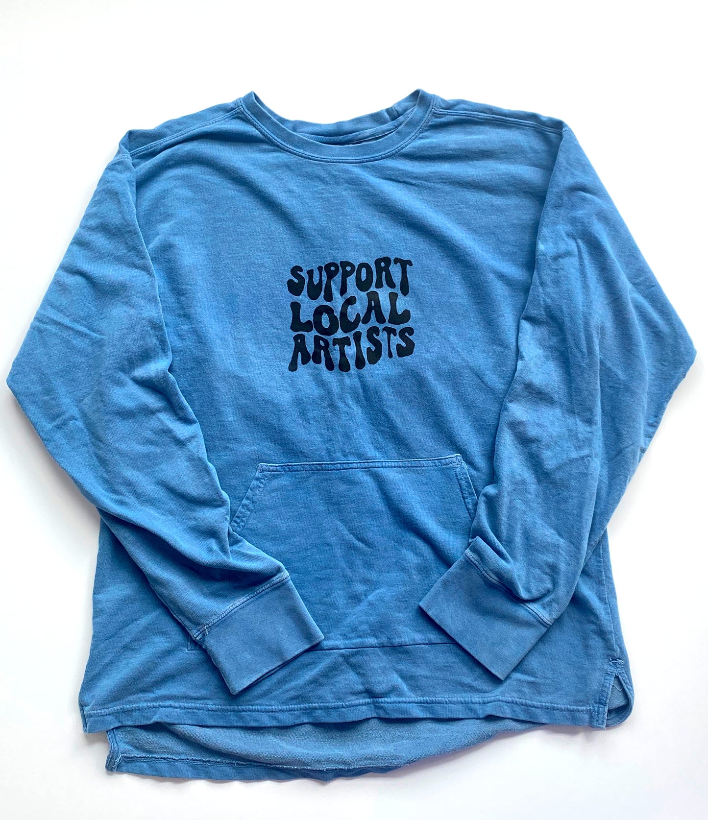 support local artists long sleeve pocket tee