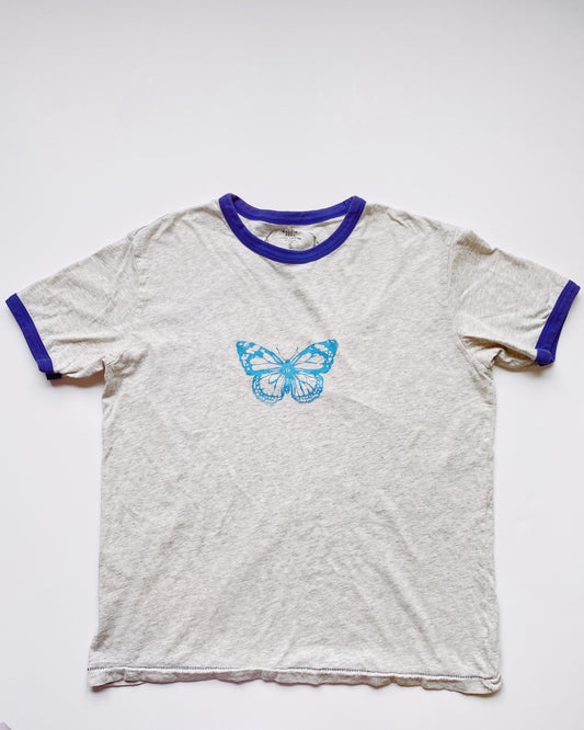 butterfly gray tee
