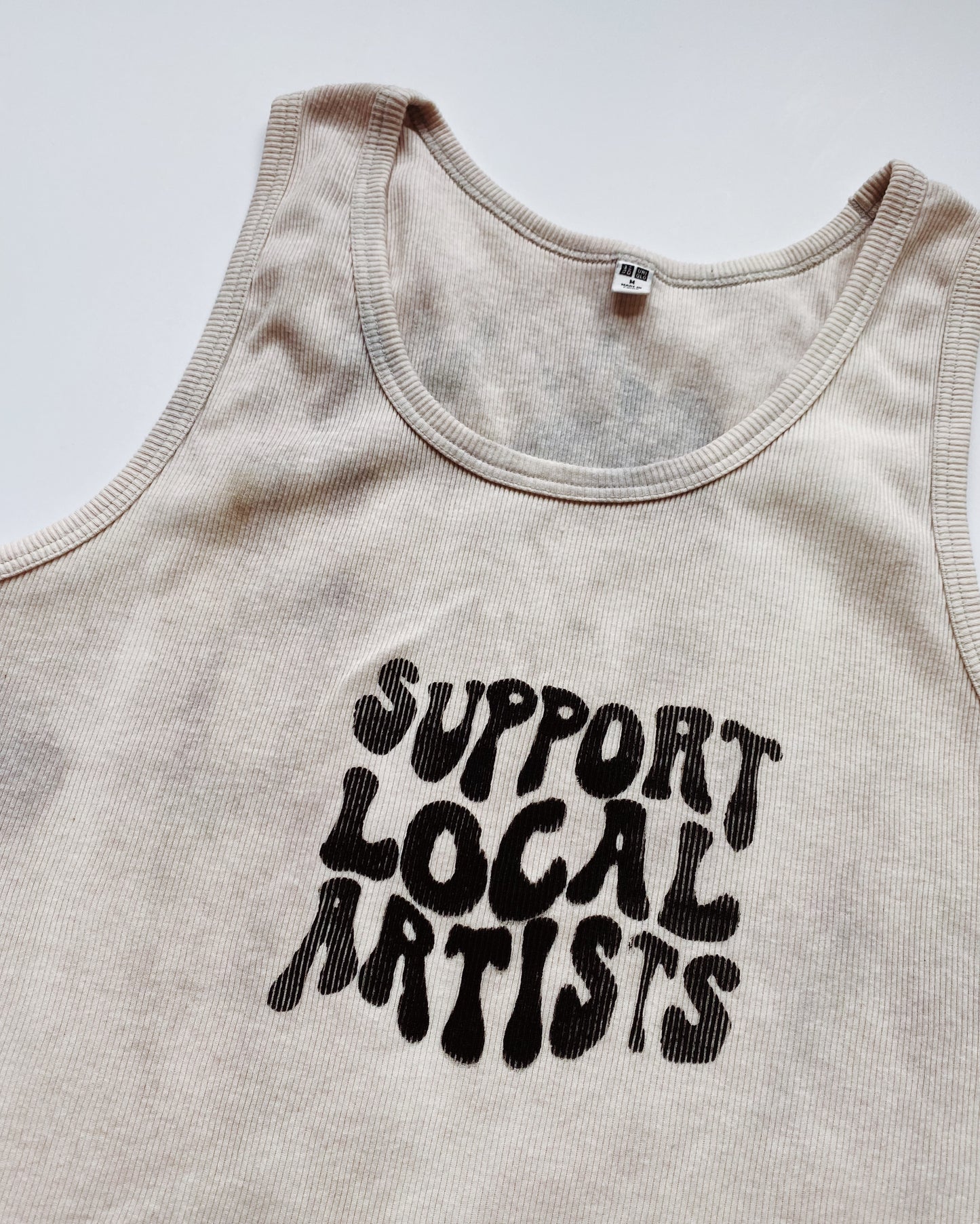 support local artists bleached tank