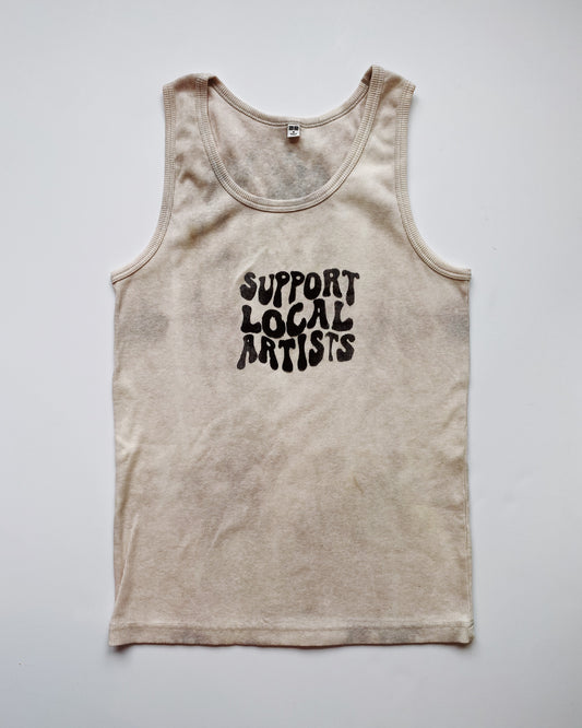 support local artists bleached tank